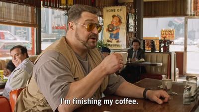 finishing my coffee