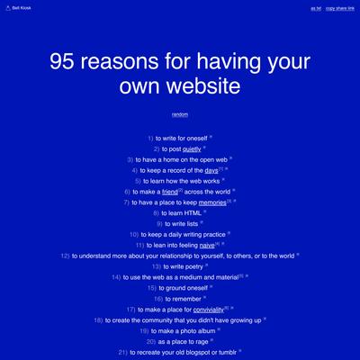 95 reasons for having your own website in 2026