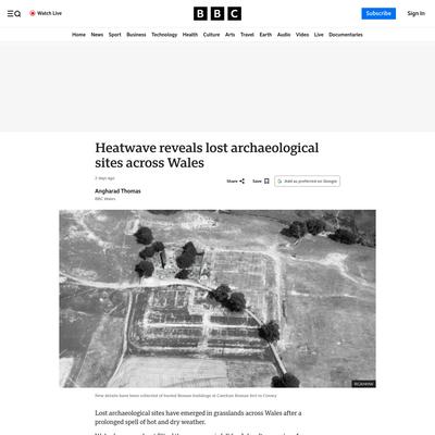 Heatwave reveals lost archaeological sites across Wales - BBC News