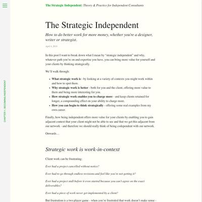 The Strategic Independent