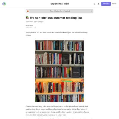 📚 My non-obvious summer reading list