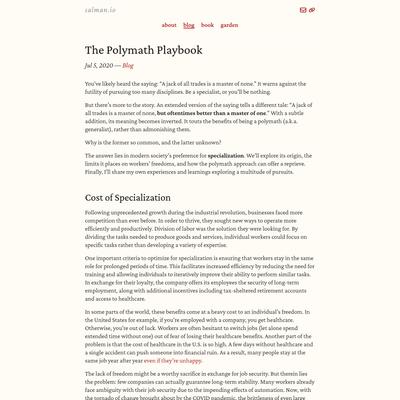The Polymath Playbook