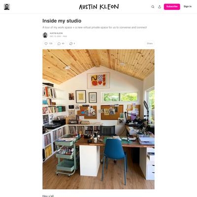Inside my studio - Austin Kleon