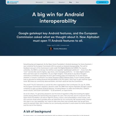 A big win for Android interoperability – Open Home Foundation
