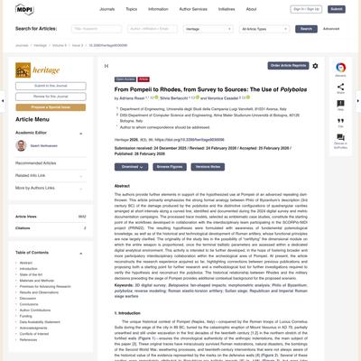 From Pompeii to Rhodes, from Survey to Sources: The Use of Polybolos