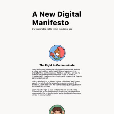 A New Digital Manifesto