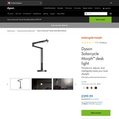Dyson | Dyson Lightcycle Morph™ desk and floor lights | Dyson