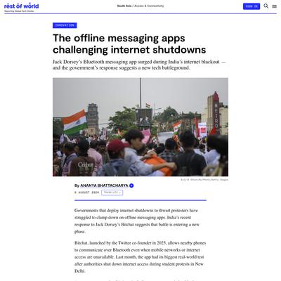 Why India asked GitHub to geoblock Jack Dorsey’s Bitchat code - Rest of World