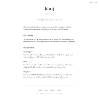 Khoj - AI for Humans