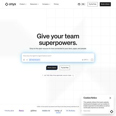 Onyx AI | Open Source Enterprise Search & AI Assistant