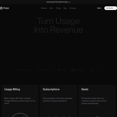Polar — A billing platform for the intelligence era | Polar