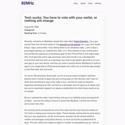 Tech sucks: You have to vote with your wallet, or nothing will change - 82MHz