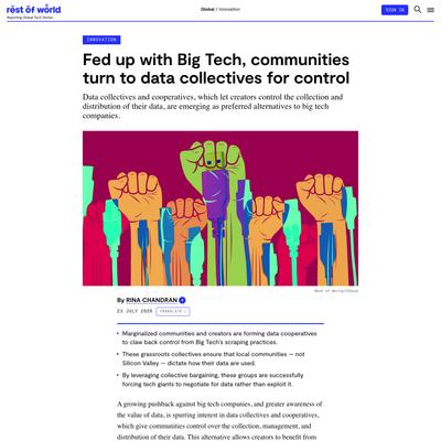 How data collectives are helping communities fight Big Tech AI extraction - Rest of World