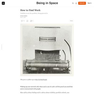 How to Find Work - by Nitzan Hermon - Being in Space
