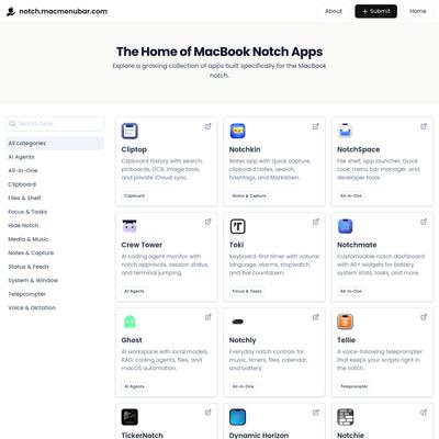 notch.macmenubar.com - Essential Tools for Startup Growth