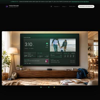 Theatrium — Home Assistant dashboard & camera motion alerts for Apple TV