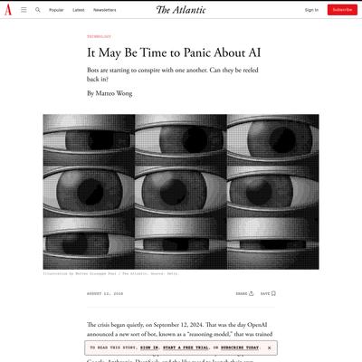 It May Be Time to Panic About AI - The Atlantic