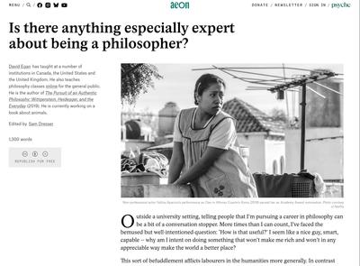 Is there anything especially expert about being a philosopher? | Aeon Ideas