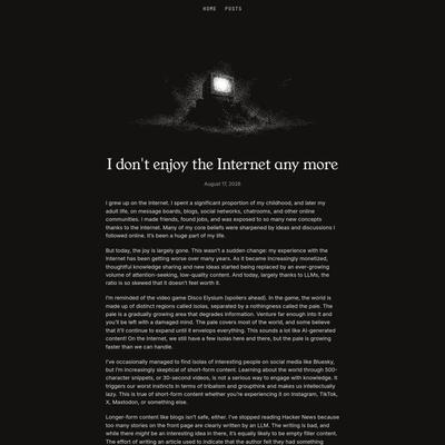 I don't enjoy the Internet any more | Tao Bojlén