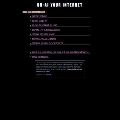 UN-AI YOUR INTERNET