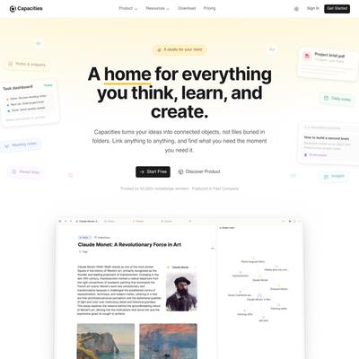 A studio for your mind | Capacities