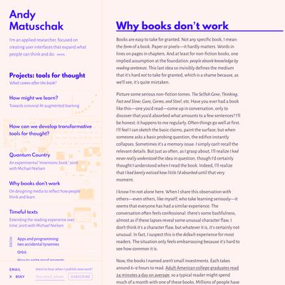 Why books donʼt work | Andy Matuschak