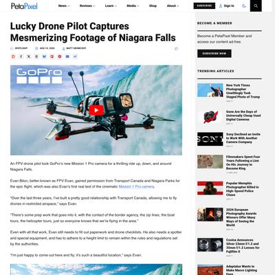 Lucky Drone Pilot Captures Mesmerizing Footage of Niagara Falls | PetaPixel
