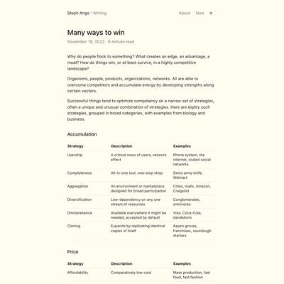 Many ways to win — Steph Ango