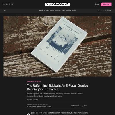 The ReTerminal Sticky Is An E-Paper Display Begging You To Hack It