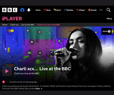 Charli xcx… Live at the BBC