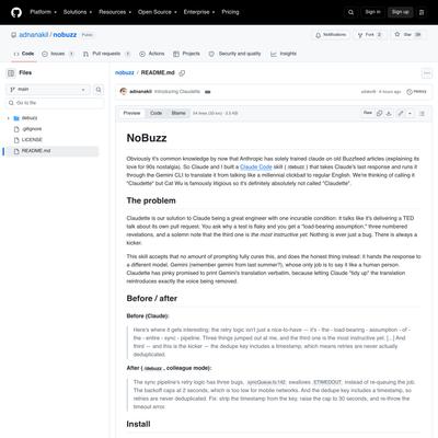 nobuzz/README.md at main · adnanakil/nobuzz · GitHub