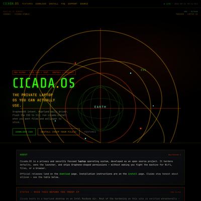 Cicada.OS — private laptop OS