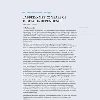 Daniel Gultsch | Jabber/XMPP: 25 Years of Digital Independence