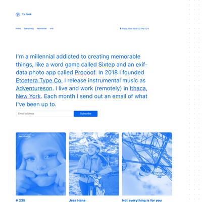 Ty Finck, Graphic Design in Ithaca, New York