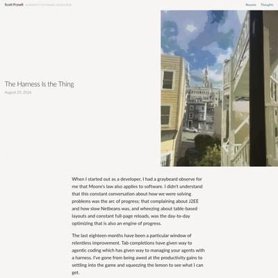 The Harness Is the Thing — Scott Fryxell