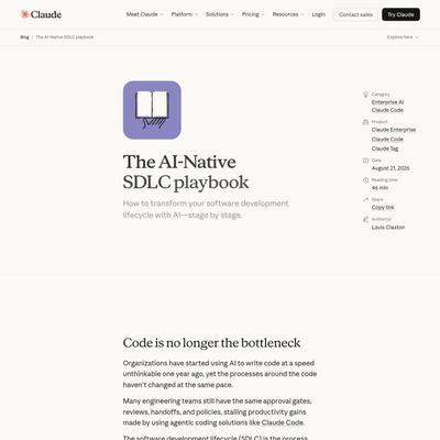 The AI-Native SDLC playbook | Claude by Anthropic