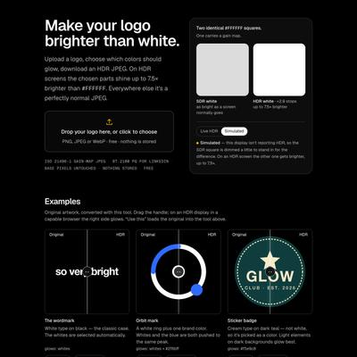 Make your logo brighter than white