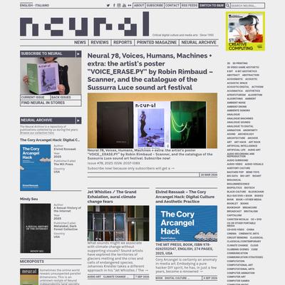 Neural | Critical digital culture and media arts · Since 1993