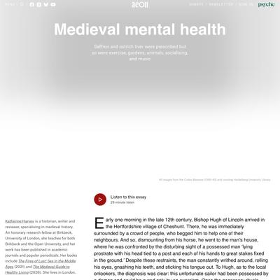 The curio cabinet of medieval mental health | Aeon Essays