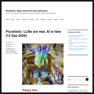 Pluralistic: LLMs are real, AI is fake (12 Sep 2026) – Pluralistic: Daily links from Cory Doctorow