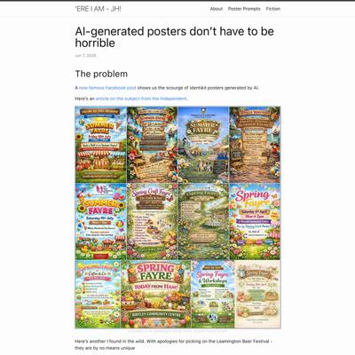 AI-generated posters don’t have to be horrible | ‘ERE I AM - JH!