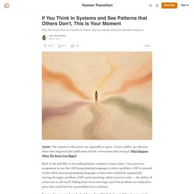 If You Think In Systems and See Patterns that Others Don't, This Is Your Moment