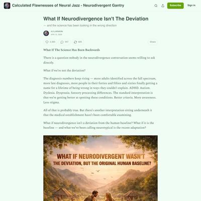 What If Neurodivergence Isn't The Deviation
