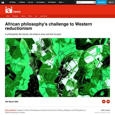 African philosophy’s challenge to Western reductionism
