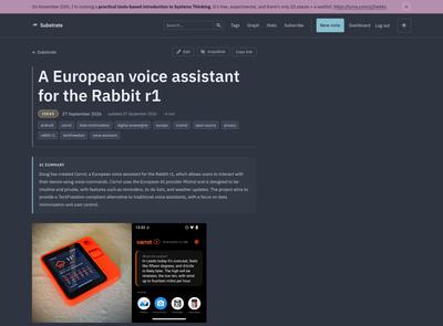 A European voice assistant for the Rabbit r1
