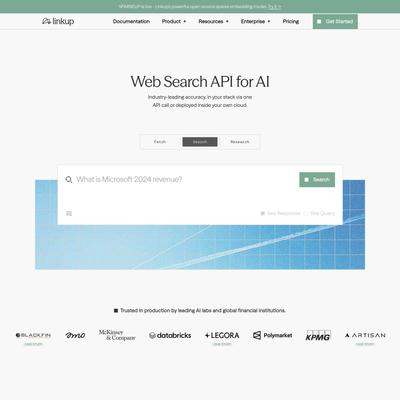 Linkup | The Web Search API for AI