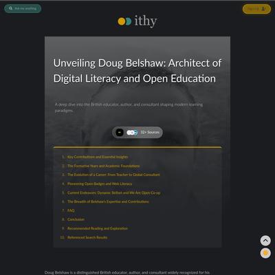 Ithy - Unveiling Doug Belshaw: Architect of Digital Literacy and Open Education