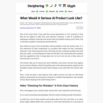 Deciphering Glyph :: What Would A Serious AI Product Look Like?