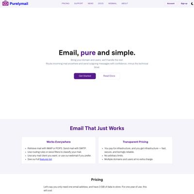 Cheap email for everyone | Purelymail