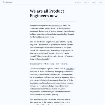We are all Product Engineers now | Seldo.com